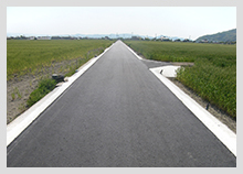画像：江北芦刈線地方特定道路整備工事（舗装工）